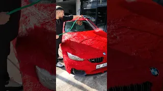 Washing A Car Covered In Fur! 💦 #bmw #cars #cleaning