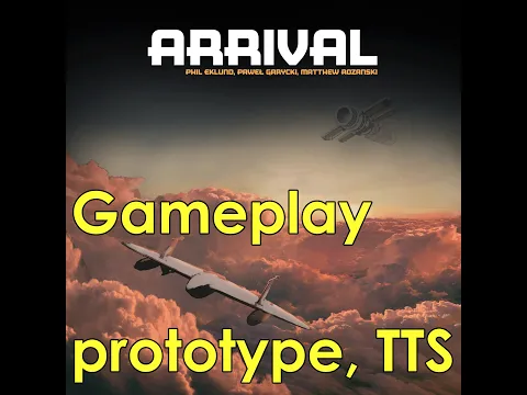 Arrival prototype gameplay with designer Phil Eklund, with promo 1 (2 players), TTS