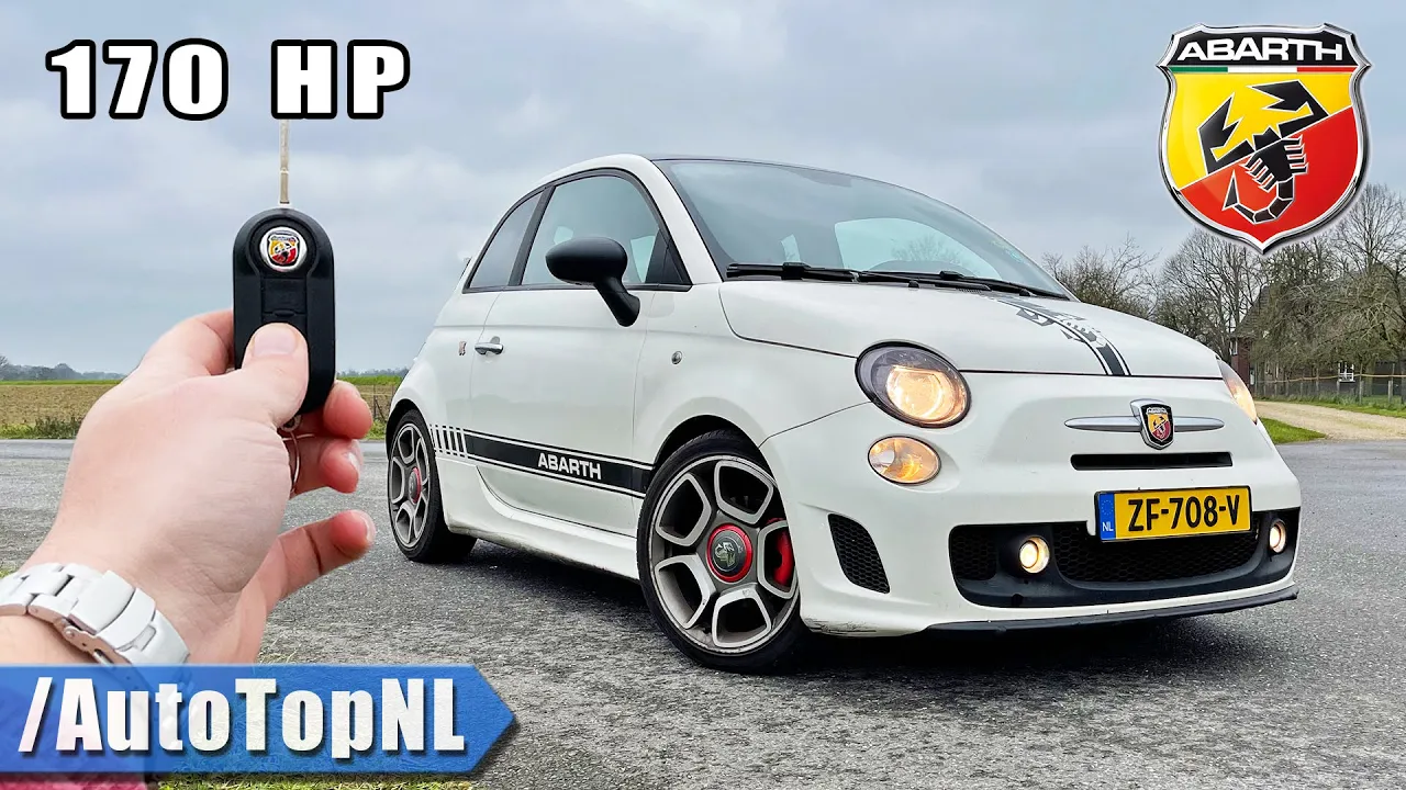 2009 Abarth 500 196,789KM REVIEW on AUTOBAHN [NO SPEED LIMIT] by AutoTopNL