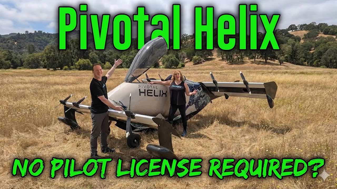 It's like a drone that you can fly in! The Pivotal Helix! An electric personal flying machine!