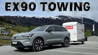 Volvo EX90 towing a little trailer 🚙