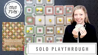Framework | SOLO Playthrough | Table Top Board Game | Family Board Game
