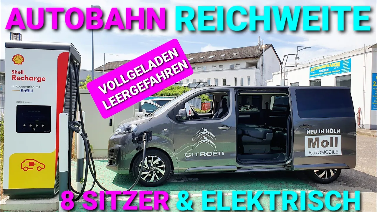 Großraum Elektroauto für ganze Familie? Reichweitentest Citroen e-Spacetourer.