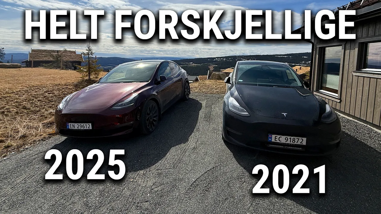 Denne Bilen Er Så Mye Bedre! 2025 vs 2021 Model Y