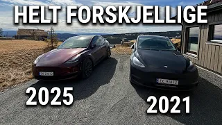 Denne Bilen Er Så Mye Bedre! 2025 vs 2021 Model Y