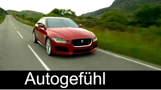 2015 all-new Jaguar XE exterior driving & trim levels XE Prestige XE R-Sport XE S #feelxe