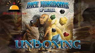 Dice Kingdoms of Valeria Unboxing, a roll and write in the Valeria universe