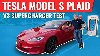 Tesla Model S Plaid V3 Supercharging Complete Recording And Analysis