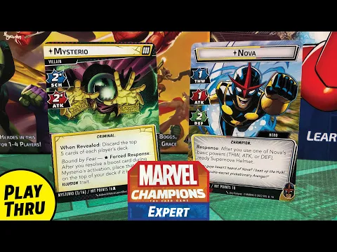 NOVA vs Expert MYSTERIO | Marvel Champions Solo Playthrough