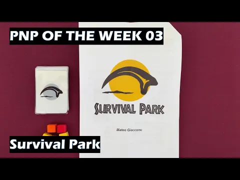 PnP of the Week 03 Survival Park solo card game