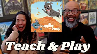 Walking in the yard trying to avoid "land mines" | How to play Puppies or Poop (two players)