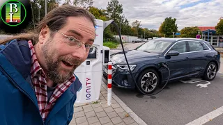 How far can you go at 130 km/h with an Audi Q8 etron 55