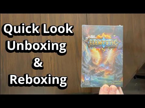 Elemystic - Quick Look Card Game Unboxing & Reboxing - What's Inside the box?