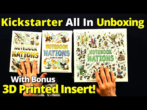 Notebook Nations Full Kickstarter Unboxing and 3D Printed Insert