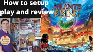 Atlantis Rising 2e #howtoplay  #review  #boardgame  #tabletop  AmassGames   #games  #bgg #coop #dice