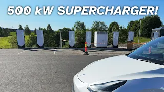 Europas (og Norges) første 500 kW Tesla Supercharger (ekte V4)
