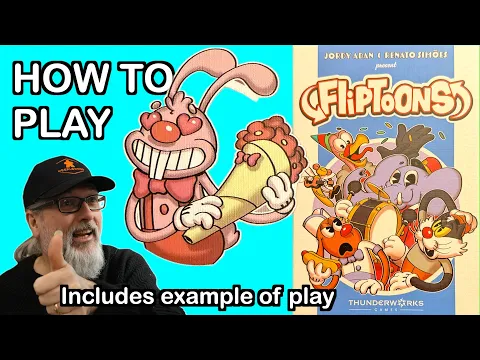 How to Play: Fliptoons | A deck building card game | Jordy Adan & Renato Simões | Thunderworks Games