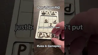 Don’t Spell PIG Rules & Gameplay