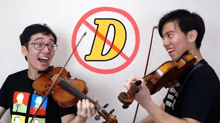 if we play a D, the video ends (Bach Double Violin Concerto in D)