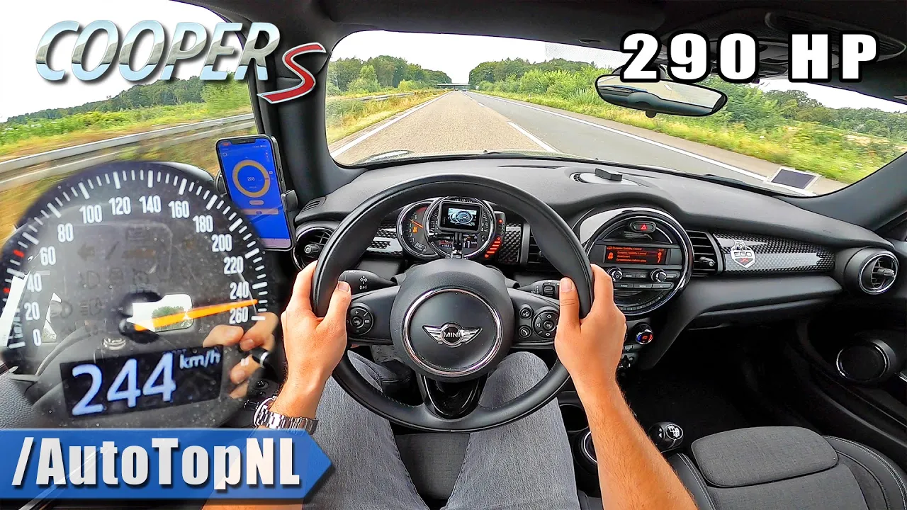 290HP MINI COOPER S F56 *MANUAL* | 244km/h on AUTOBAHN by AutoTopNL
