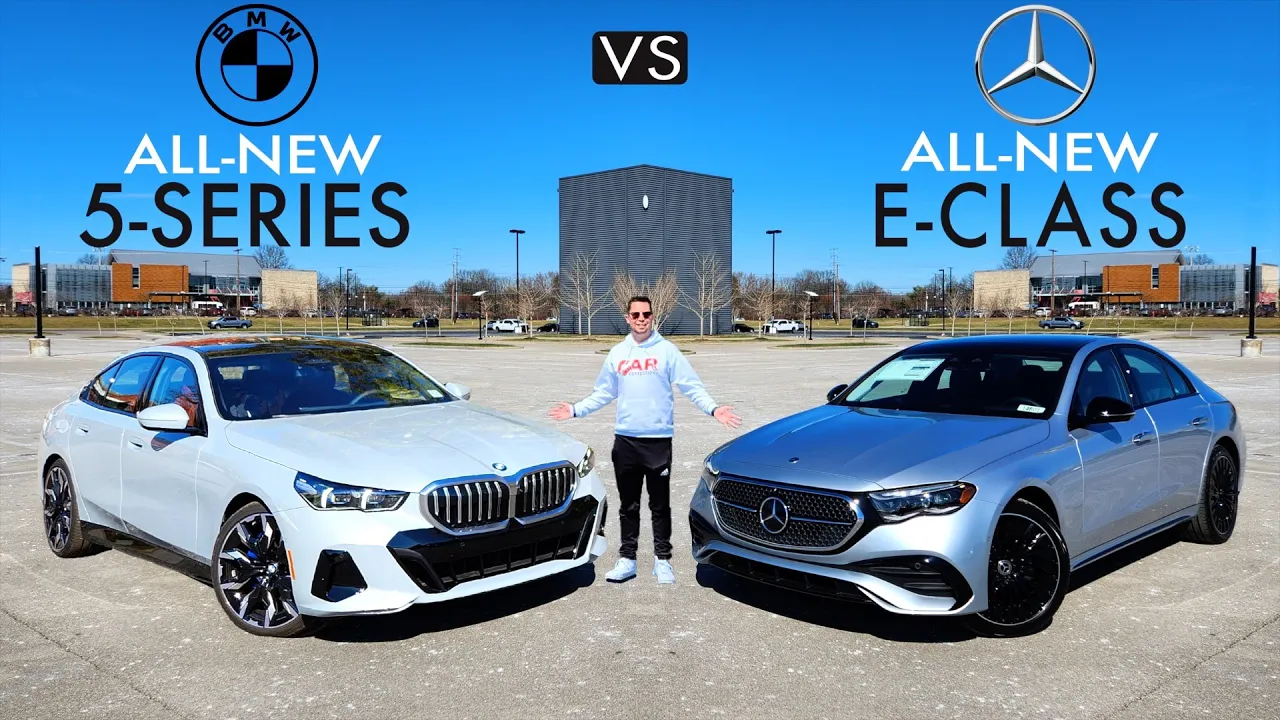 BABY FLAGSHIPS! -- NEW 2024 BMW 5-Series vs. 2024 Mercedes E-Class: Comparison