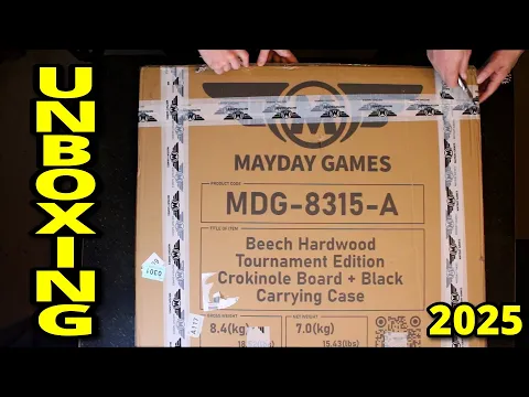 Mayday Games 2025 Beech Hardwood Crokinole Board Kickstarter Unboxing