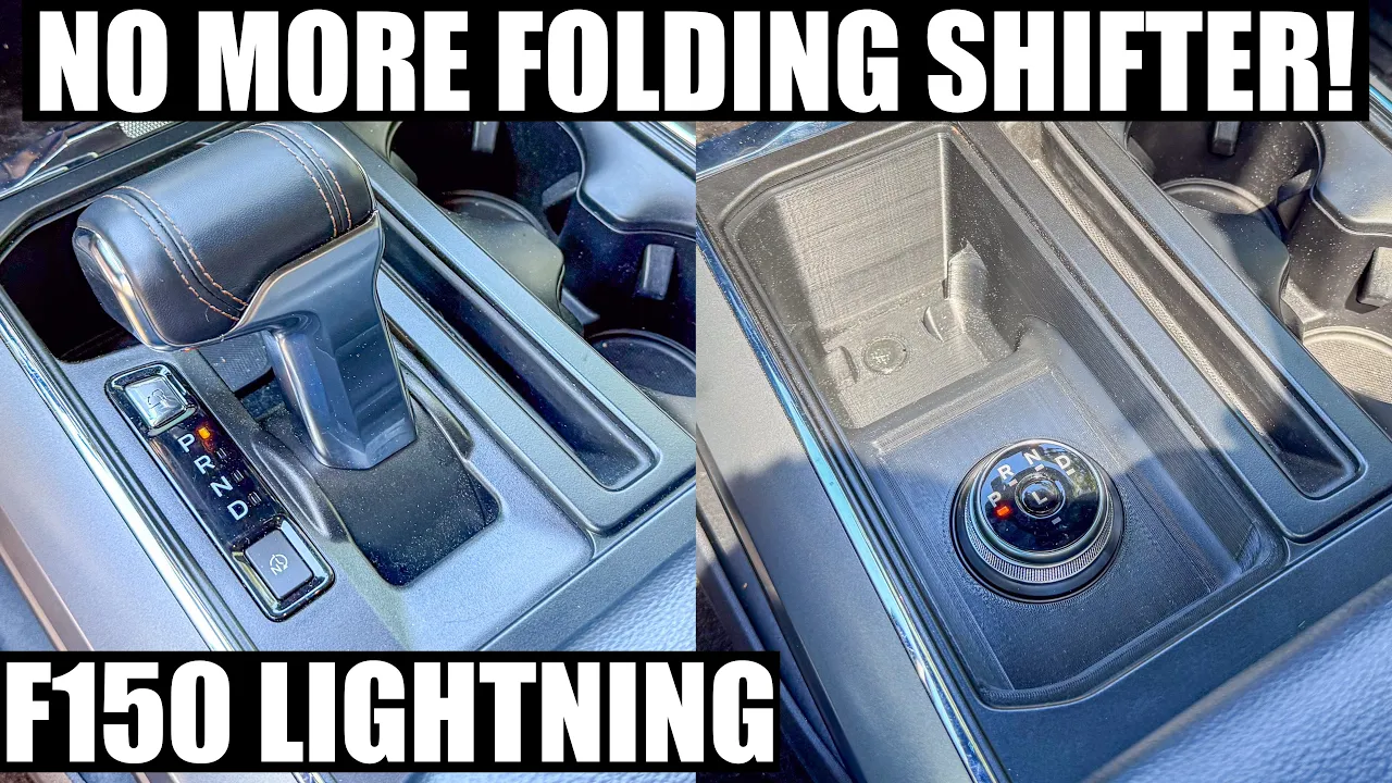Replacing The Stupid F150 Lightning Shifter With A Rotary Shifter To Enable Work Surface Anytime!