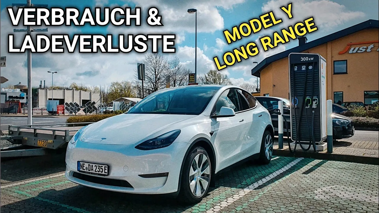 Tesla Model Y! Was (Ver) braucht er für 100 km? Ladeverluste und Verbrauch getestet #tesla