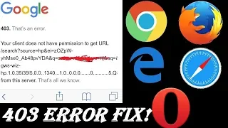 Your client does not have permission to get url from this server - 403 Error SOLVED