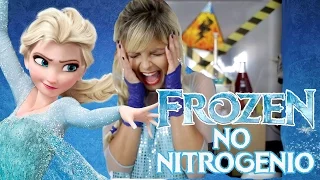 Elsa do Frozen no Nitrogênio Líquido