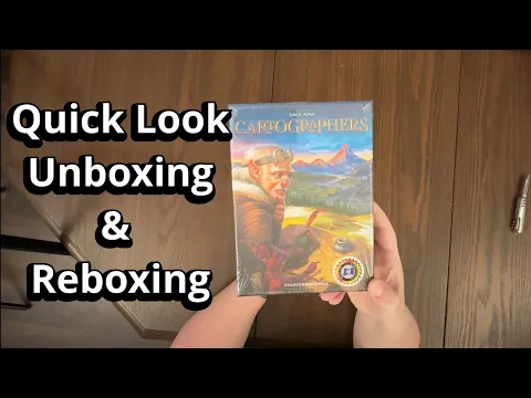 Cartographers - Quick Look Game Unboxing & Reboxing - What's Inside the box?