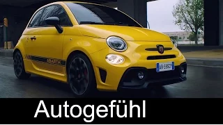 Abarth 595 new Facelift Exterior action preview (Fiat 500 Abarth sports version)