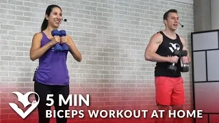 5 minute bicep workout with dumbbells