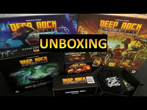 DGA Unboxes: Deep Rock Galactic: The Board Game - Space Rig + Biome + Mini Expansions + Misc Swag