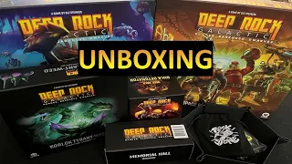 DGA Unboxes: Deep Rock Galactic: The Board Game - Space Rig + Biome + Mini Expansions + Misc Swag