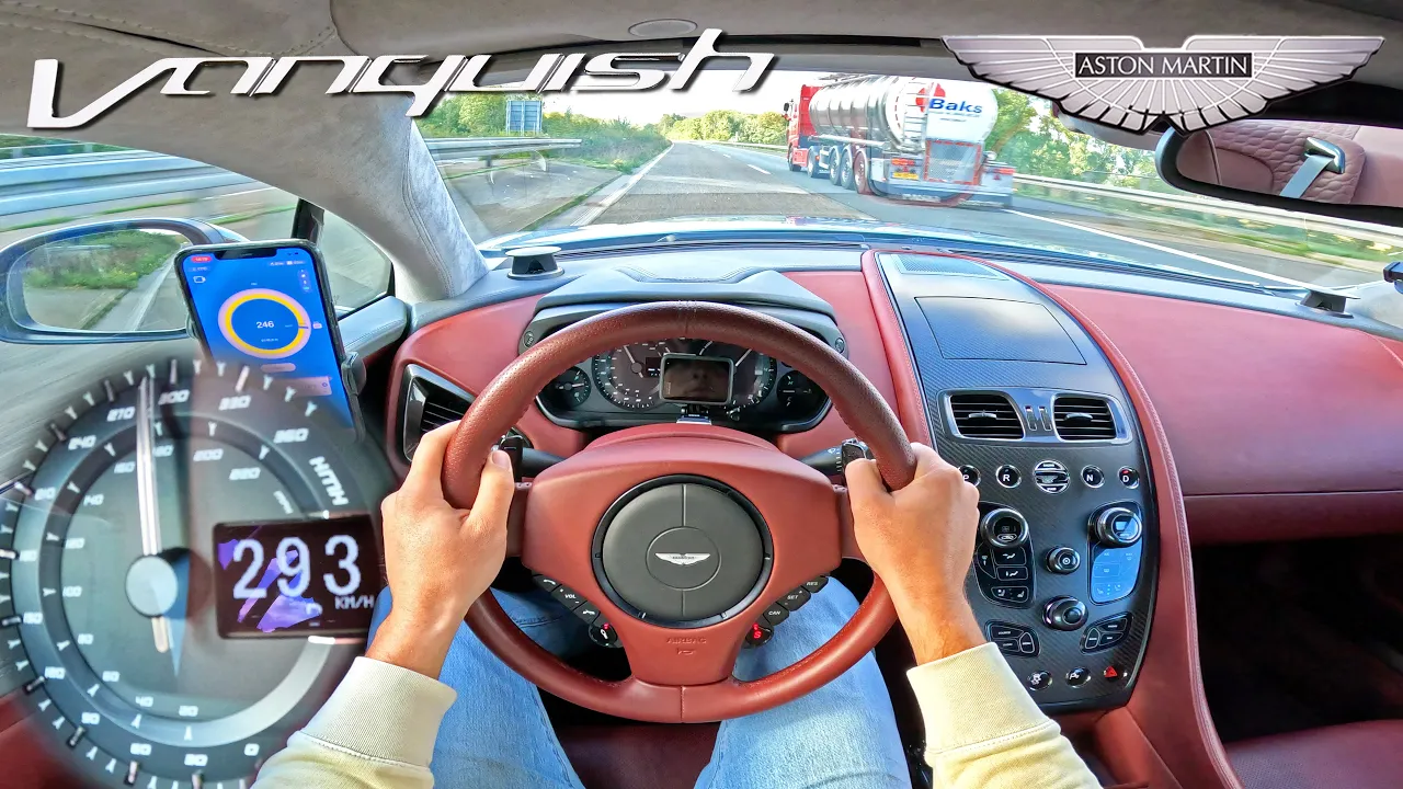 Aston Martin VANQUISH V12 on AUTOBAHN [NO SPEED LIMIT]