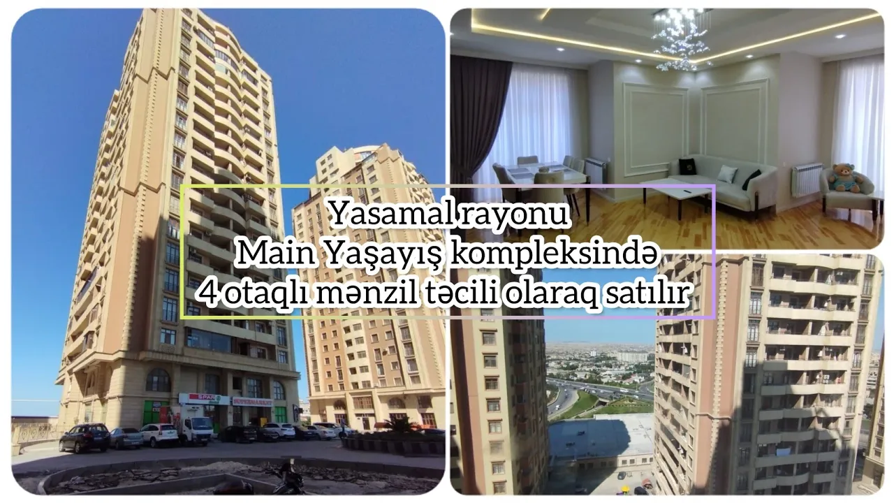 Satılır yeni tikili 4 otaqlı 147 m², Yasamal q.- (əmlakın videosu) Satılır yeni tikili 4 otaqlı 147 m², Yasamal q.- (əmlakın videosu)