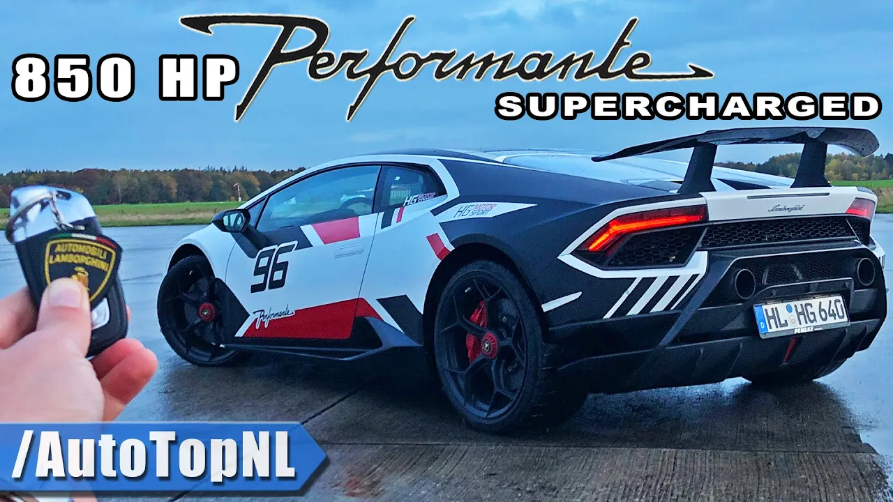 850HP Lamborghini Huracan Performante SUPERCHARGED *300KMH* REVIEW on AUTOBAHN by AutoTopNL