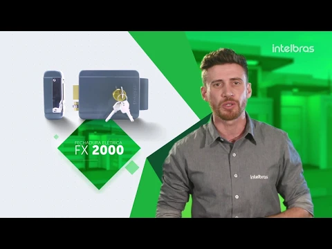 Fechadura Elétrica Reversível FX2000 Preto Intelbras