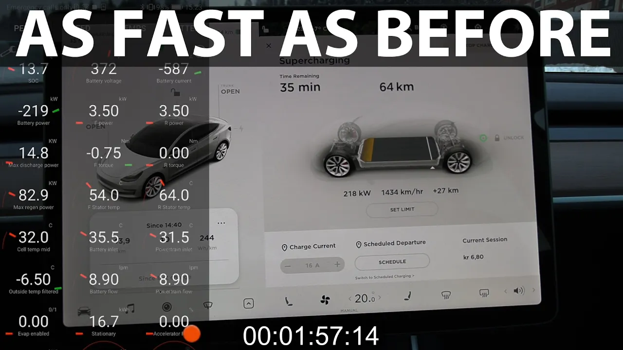 2019 Tesla Model 3 supercharging on v3