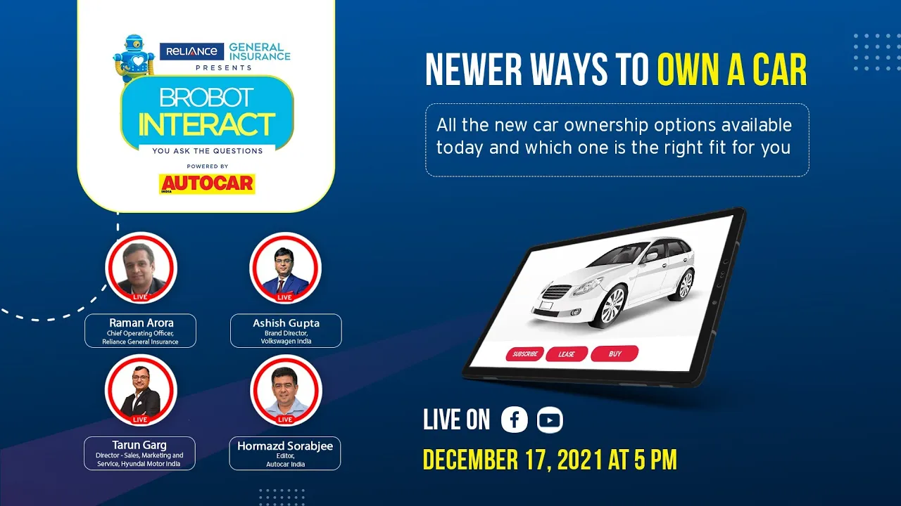 LIVE | Subscription, Rental, Leasing - New Ways to Own a Car | RGI Brobot Interact | Autocar India