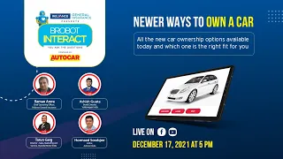 LIVE | Subscription, Rental, Leasing - New Ways to Own a Car | RGI Brobot Interact | Autocar India