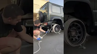 Making A Rope Tire! 😂 #tires #wheels #cars