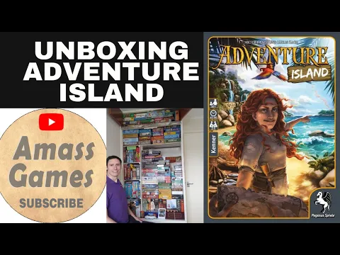 Adventure Island campaign co-operative family adventure board game preview, teaser unbox AmassGames
