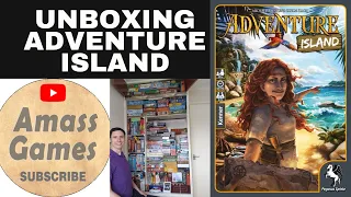 Adventure Island campaign co-operative family adventure board game preview, teaser unbox AmassGames