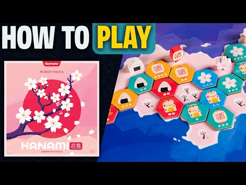 Hanami | How to Play | Learn to Play in 9 Minutes! | Competitive Tile Placement Board Game