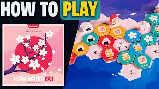Hanami | How to Play | Learn to Play in 9 Minutes! | Competitive Tile Placement Board Game