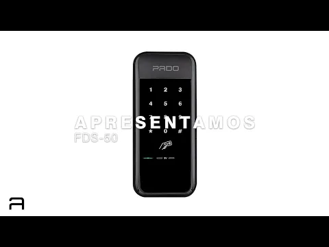 Fechadura Eletrônica Digital Pado com Cartão e Senha FDS-50 Sobrepor para Porta Pivotante e para Porta de Giro