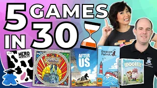 5 Games in 30 Min: Sagrada Artisans, After Us, Beacon Patrol, Herd Mentality, Wollie