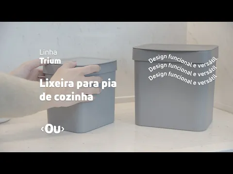 Lixeira de Banheiro Plástico Branca Trium 6L Ou